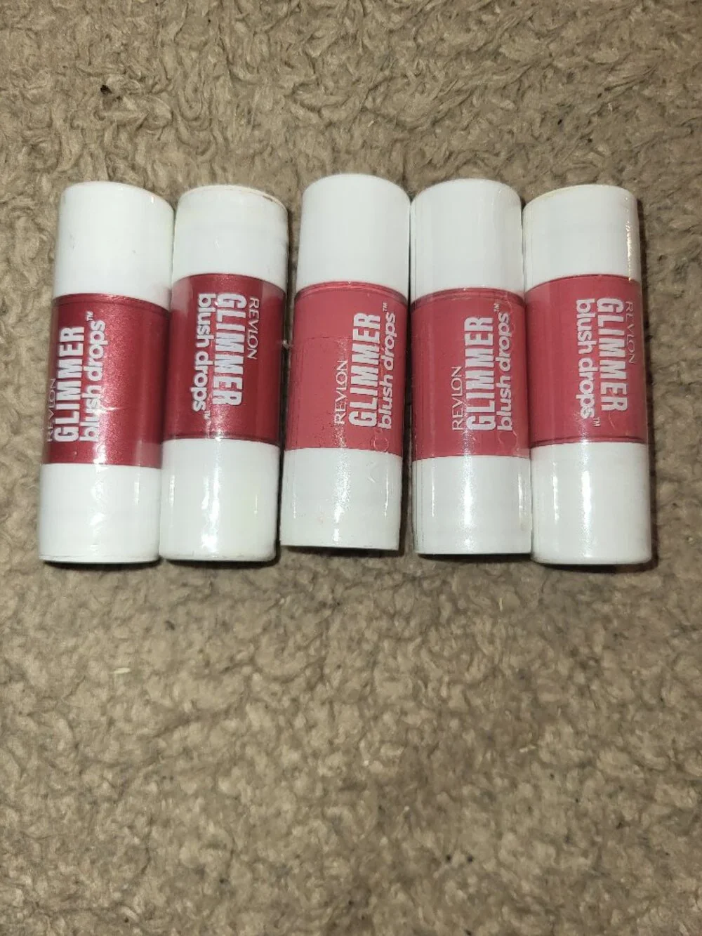 Revlon Glimmer Blush Drops 5 Total New Unopened